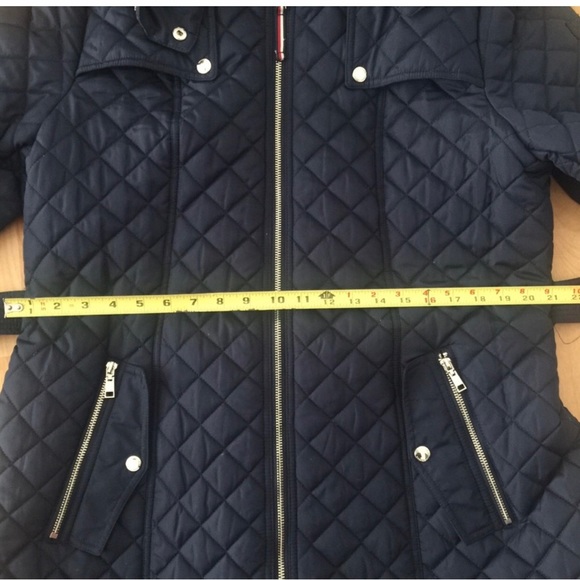 Tommy Hilfiger Navy Blue Hooded Winter Coat - Picture 5 of 16